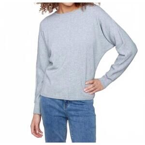 NEW CHARLIE B dolman sleeve sweater with lurex in grey